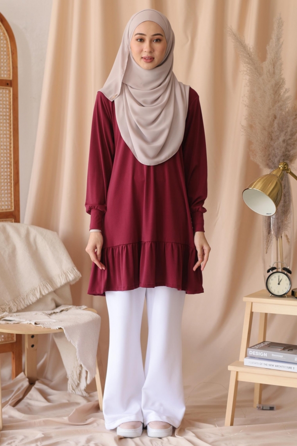 Maryam Blouse - Maroon